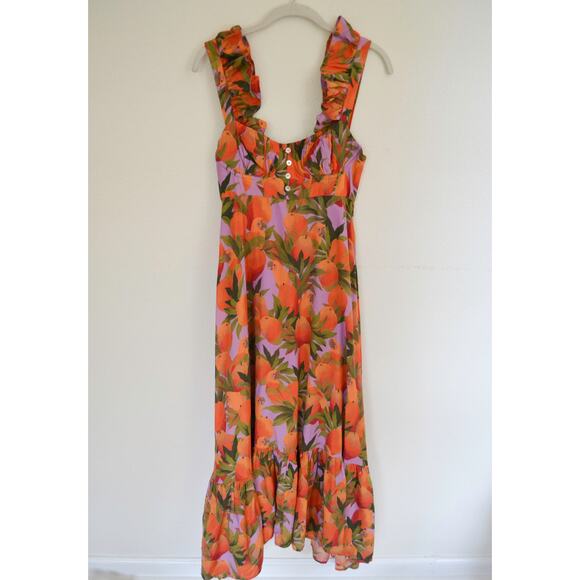 FARM Rio Floral Maxi Dress - Orange and Pink - Picture 5 of 9